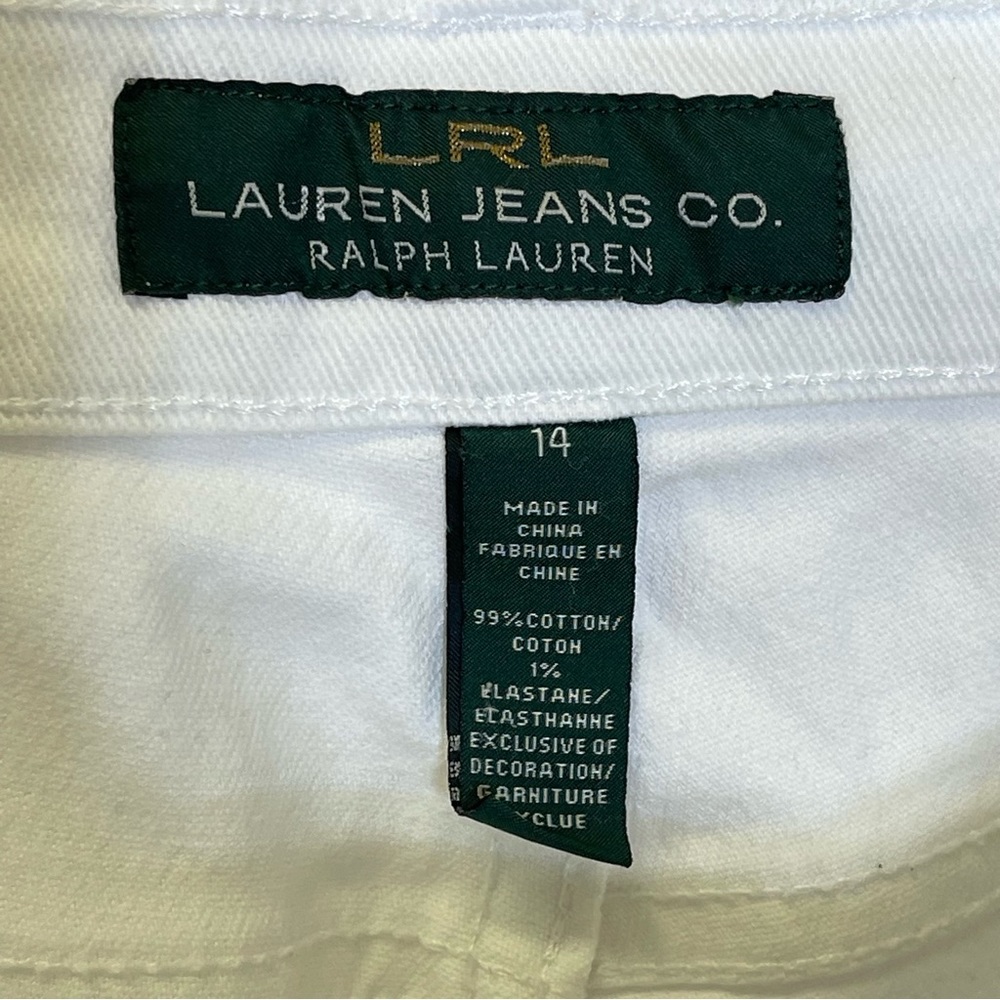 LRL Lauren Jeans Co, White Classic Straight Jeans, Size 14. Excellent condition! - Picture 6 of 8